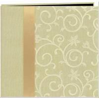 Scroll Embroidery Fabric Postbound Album With Ribbon 12X12 233021