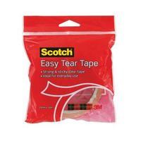 Scotch Easy Tear 25mm x 50m Adhesive Tape Clear Pack of 1 Roll ET2550