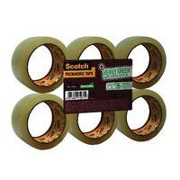 Scotch Clear Recycled Packaging Tape 50mmx66m Pack of 6