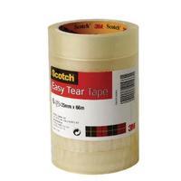 Scotch Clear 25mm x 66m Easy Tear Tape Pack of 6 ET2566T6