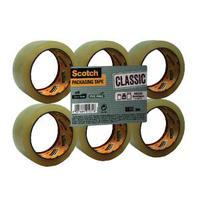 scotch clear packaging tape polypropylene 50mmx66m pack of 6 c5066sf6