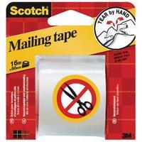 Scotch Clear Hand Tearable Packaging Tape 50mmx16m E5106C