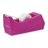 Scotch Tape Dispenser Fuchsia With One Roll of Scotch Magic Tape