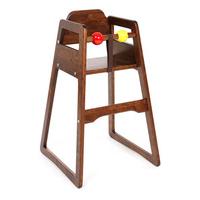 scandinavian selection no tray high chair stained brown