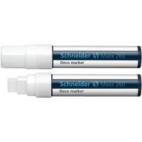 Schneider Maxx 260 Liquid Chalk Chisel Tip Marker 2-15mm White Pack of