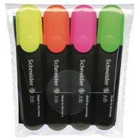 schneider highlighters assorted pack of 4 sch1500