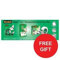 Scotch Magic 19mmx33m Invisible Tape Low Noise Clear 1 x Pack of 12