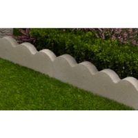 scalloped paving edging grey l600mm h150mm t50mm pack of 48