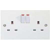 schneider electric white 13a 2gang dp switched socket outlet