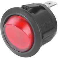 SCI R13-112B B/R LED 12V Round Rocker Switch Red LED SPST On-Off 1...