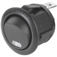 SCI R13-112L B/B Green Round Rocker Switch Green LED SPST On-Off 2...