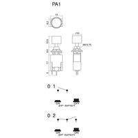 SCI PA102A1BK 3A Pushbutton Switch Black 3P SPDT On-On