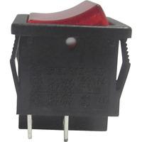 SCI R13-33B-02RT Rocker Switch Red Neon 6A 2 x 3P SPST On-Off