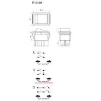 SCI R13-69B-01 YE 10A Rocker Switch 250V AC