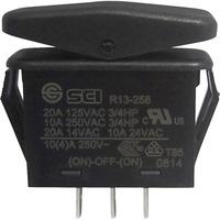 SCI R13-258B B/G Toggle Switch 14V DC 21A 1x Off/On Green IP66 Latch