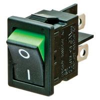 SCI R13-73A2 GREEN DPST Visible On Rocker Switch Green