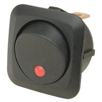 sci r13 203l br red spst circular push fit rocker switch with red led