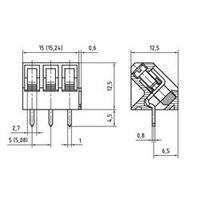 Screw terminal 1.50 mm² Number of pins 3 AKZ300/3-5.0 PTR Grey 1 pc(s)