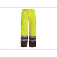 scan hi vis motorway trouser yellow black large