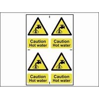 scan caution hot water pvc 200 x 300mm