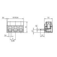 Screw terminal 1.50 mm² Number of pins 2 AK500/2DS-5.0-H PTR Grey 1 pc(s)