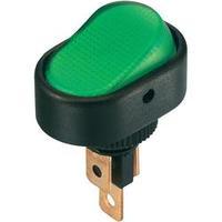 SCI R13-133B3 Rocker Switch, Illuminated Green, 