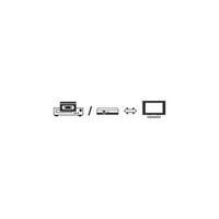 SCART TV/monitor Y adapter [1x SCART plug - 2x SCART socket] 0.20 m Black SpeaKa Professional