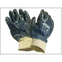 Scan Nitrile Knitwrist Heavy-Duty Gloves