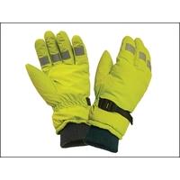 scan hi visibility gloves yellow large