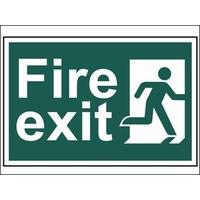 scan fire exit man running right pvc 300 x 200mm