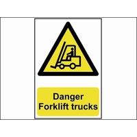 scan danger forklift trucks pvc 200 x 300mm