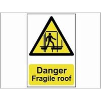 scan danger fragile roof pvc 200 x 300mm