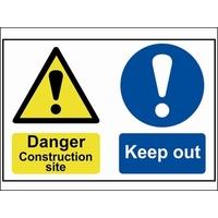 scan danger contruction site keep out pvc 600 x 400mm