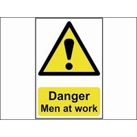 scan danger men at work pvc 400 x 600mm