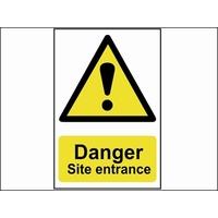 Scan Danger Site Entrance - PVC 400 x 600mm