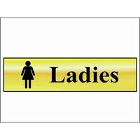 scan ladies polished brass effect 200 x 50mm