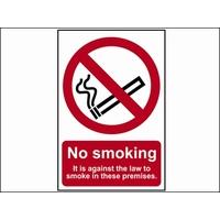 Scan No Smoking It Is Against The Law To Smoke On These Premises - PVC 200 x 300mm