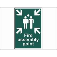 scan fire assembly point pvc 200 x 300mm