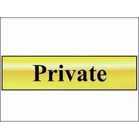 Scan Private - Polished Brass Effect 200 x 50mm