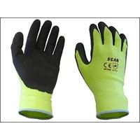 scan yellow foam latex coated glove 13g xl