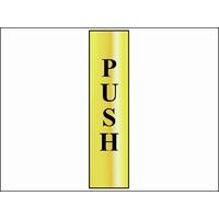 Scan Push vertical - Polished Brass Effect (200 x 50mm)