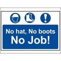 Scan No Hat, No Boots, No Job - PVC 600 x 400mm