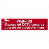 Scan Warning Concealed Cctv Cameras Operate On These Premises - PVC 200 x 50mm