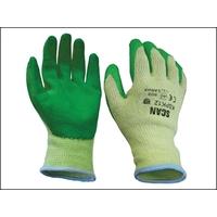 Scan Knit Shell Latex Palm Gloves Green Pack of 12 Size 10