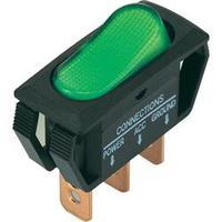 SCI R13-242B2 Rocker Switch, Illuminated Green, 