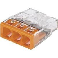 Screw terminal flexible: - rigid: 0.5-2.5 mm² Number of pins: 3 WAGO 30 pc(s) Transparent, Orange