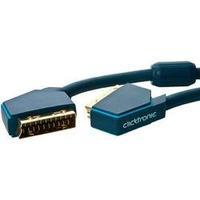 SCART TV/receiver Cable [1x SCART plug - 1x SCART plug] 1.50 m Blue clicktronic