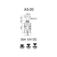 SCI A3-20A-SQ Car Pull Switch 30A Off/on/on 30 A