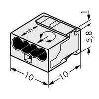 Screw terminal flexible: 0.6- rigid: -0.8 mm² Number of pins: 4 WAGO 1 pc(s) Light grey