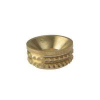 screw cup sockets solid brass polished no 8 bag 100